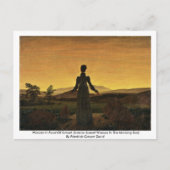 日没前女性 ポストカード (正面)