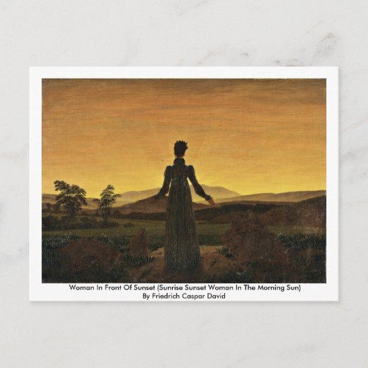 日没前女性 ポストカード (正面)