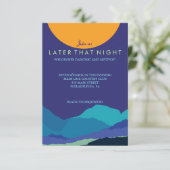 日没及び山のバーのバルミツワーのパーティーカード 招待状 (スタンド正面)