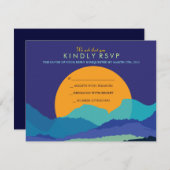 日没及び山のバーのバルミツワーの応答カード 出欠カード (正面/裏面)