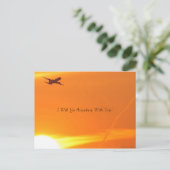 日没及び飛行機の郵便はがき ポストカード (スタンド正面)