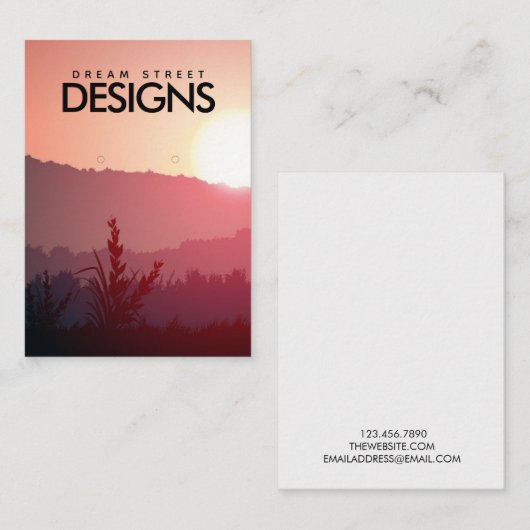 日没山旅行イヤリング表示カード 名刺 (正面/裏面)