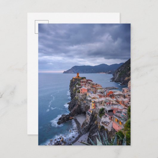 日没後 |イタリア,シンケ・テール,ヴェルナッツァ ポストカード (正面/裏面)