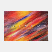 日没抽象芸術の色の書式 ドアマット (正面)