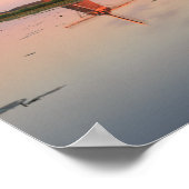 日没時に反射する2つの風車 ポスター (角)