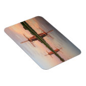 日没時に反射する2つの風車 マグネット (右側)