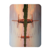 日没時に反射する2つの風車 マグネット (縦)