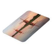 日没時に反射する2つの風車 マグネット (左側)