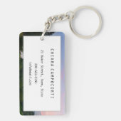 日没時のアルプス山を持つ教会 キーホルダー (裏面)