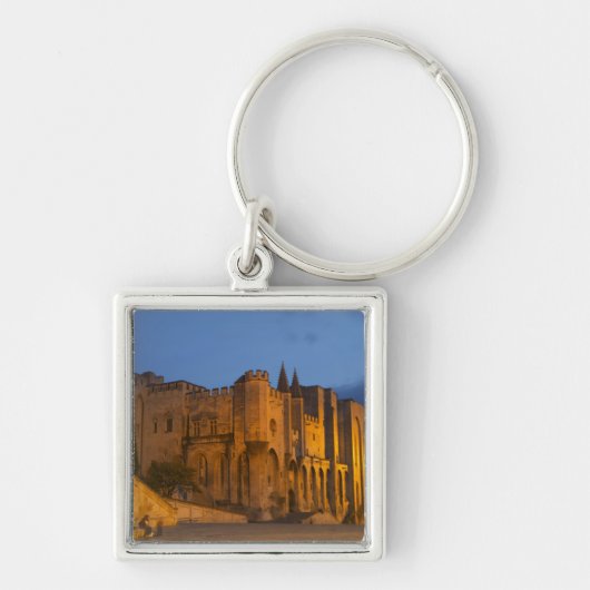 日没時のアヴィニョンの教皇の宮殿。構築 キーホルダー (正面)