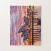 日没時のオーストラリアのシドニーオペラハウス ジグソーパズル (縦)