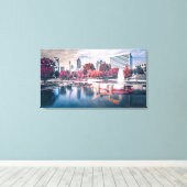 日没時のシャーロットのスカイライン キャンバスプリント (インサイチュ (ウッドフロア))