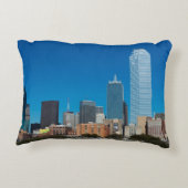 日没時のダラステキサス州スカイライン アクセントクッション (裏面)