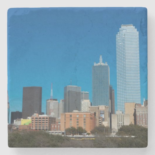 日没時のダラステキサス州スカイライン ストーンコースター (正面)