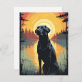 日没時のラブラドール シーズンカード (正面/裏面)