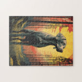 日没時のラブラドール ジグソーパズル (横)