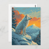 日没時の寒山林 ポストカード (正面/裏面)