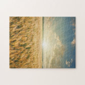 日没時の小麦畑 ジグソーパズル (横)