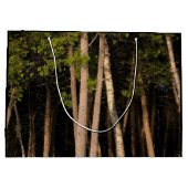 日没時の森の木 ラージペーパーバッグ (裏面)