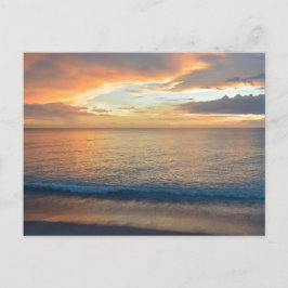 日没時の水面への反射 ポストカード