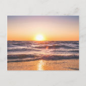 日没時の海の景勝地 シーズンポストカード (正面)