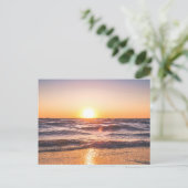 日没時の海の景勝地 ポストカード (スタンド正面)