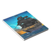 日没時の海賊船 ノートパッド (アングル)