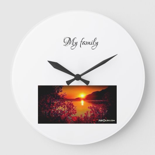 日没時刻 ラージ壁時計 (正面)