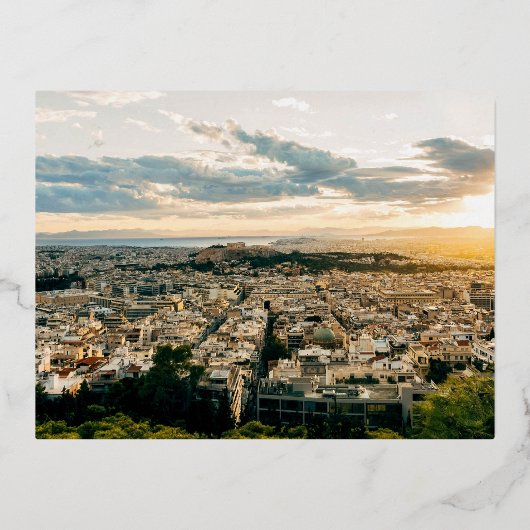 日没時刻 箔シーズンポストカード (正面)