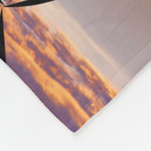 日没時風車タービン フリースブランケット (角)