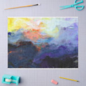 日没海水カラー抽象芸術の分離 薄葉紙 (クラフト)