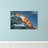 日没白熱［赤熱］光を放つ山 キャンバスプリント (インサイチュ (ウッドフロア))