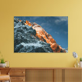 日没白熱［赤熱］光を放つ山 キャンバスプリント (インサイチュ (リビング))