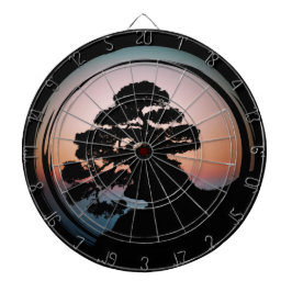 日没盆栽の木のセラミックタイル机オーガナイザーGol ダーツボード