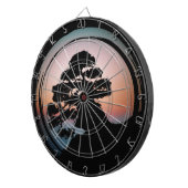 日没盆栽の木のセラミックタイル机オーガナイザーGol ダーツボード (正面右)