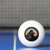 日没盆栽の木のセラミックタイル机オーガナイザーGol 卓球ボール (ネット)