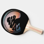 日没盆栽の木のセラミックタイル机オーガナイザーGol 卓球ラケット (横)