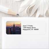 日没直前のNYCスカイライン ラベル (インサイチュ)