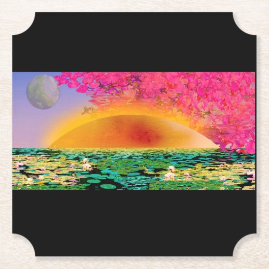 日没祈時のマンティス ペーパーコースター (正面)