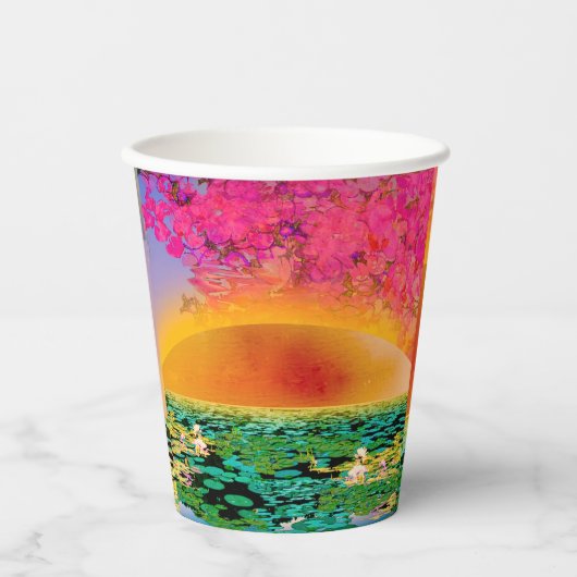 日没祈時のマンティス 紙コップ (正面)