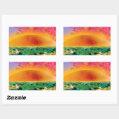 日没祈時のマンティス 長方形シール (シート)