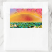 日没祈時のマンティス 長方形シール (バッグ)