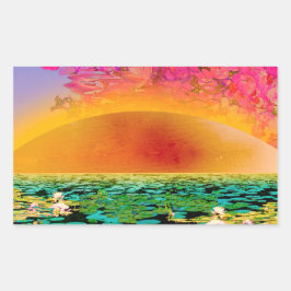 日没祈時のマンティス 長方形シール