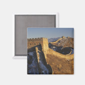 日没素晴らし下の壁の風景、中国 マグネット (正面/裏面)