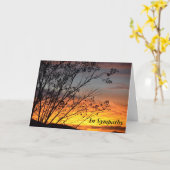 日没素晴らし悔やみや弔慰グリーティングカード カード (黄色い花)