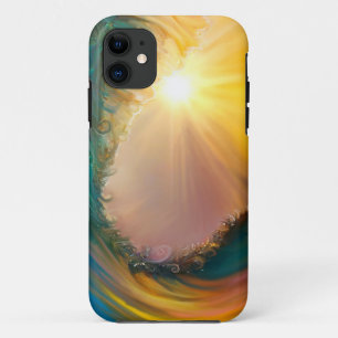 日没素晴らし時の熱帯波 iPhone 11 ケース