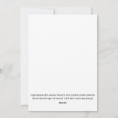 日没統一された時のアラブのエミラート砂漠の風景 シーズンカード (裏面)