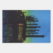 日没製造工場、ヴィンテージ業 ラッピングペーパーシート (正面)