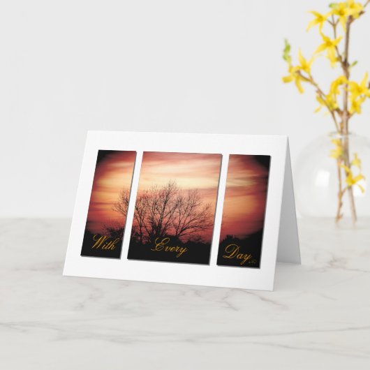 日没記念日カード カード (黄色い花)