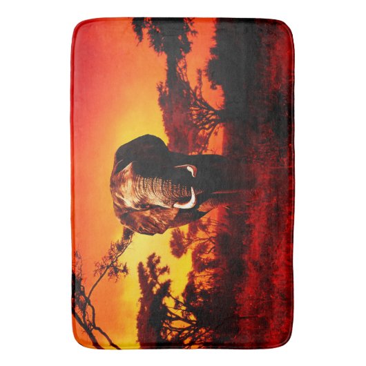 日没象 バスマット (正面縦)